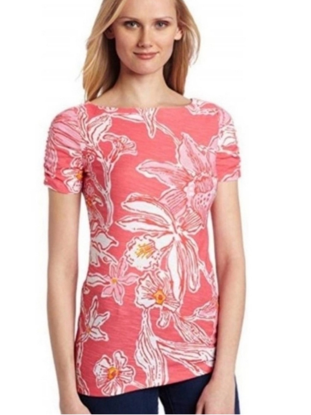 Lilly Pulitzer Lana top Pink salman glamorous life large NWT holy grail